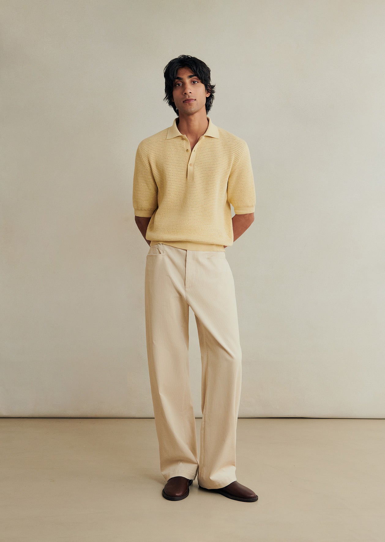 Polo Tricoté Nid D'Abeille