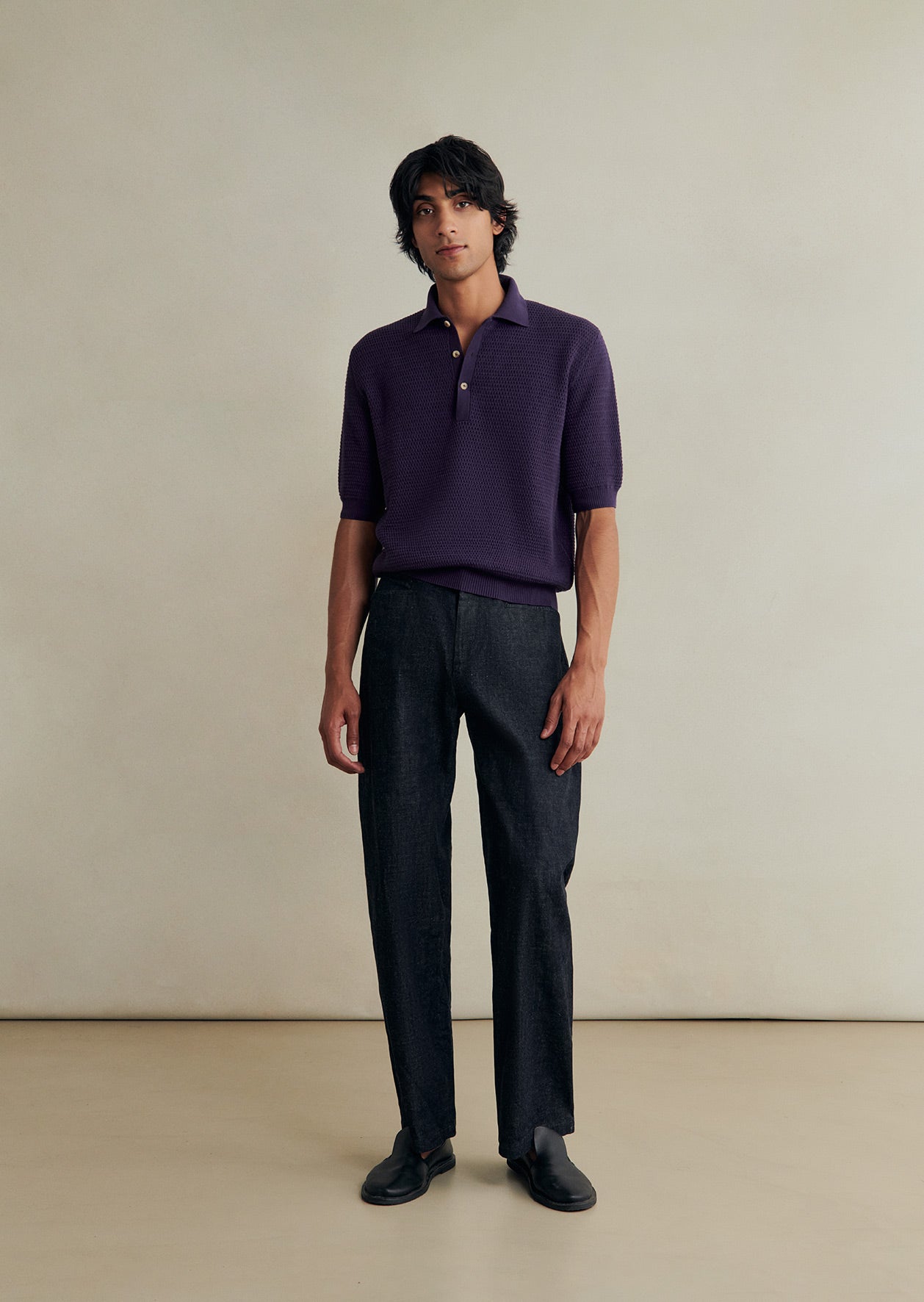 Honeycomb Knit Polo