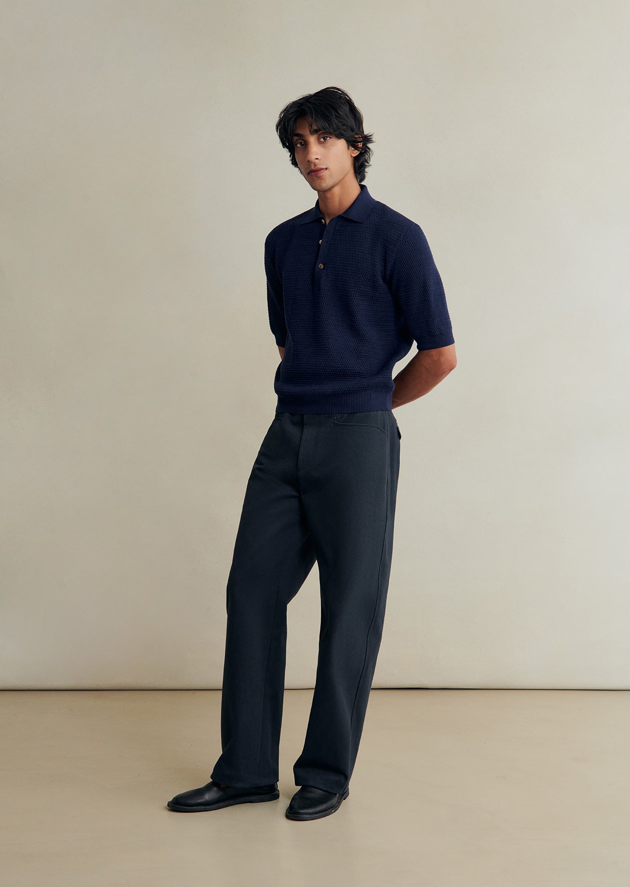 Honeycomb Knit Polo