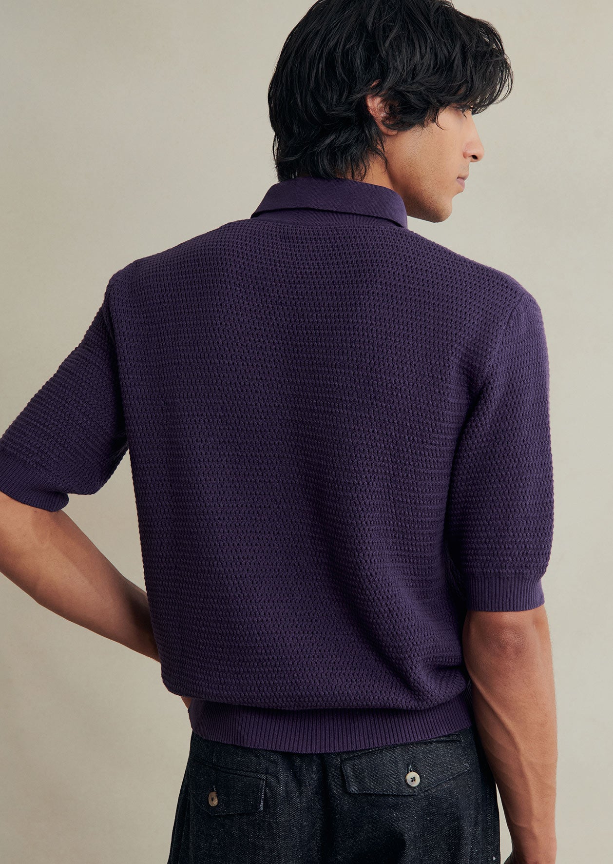 Honeycomb Knit Polo